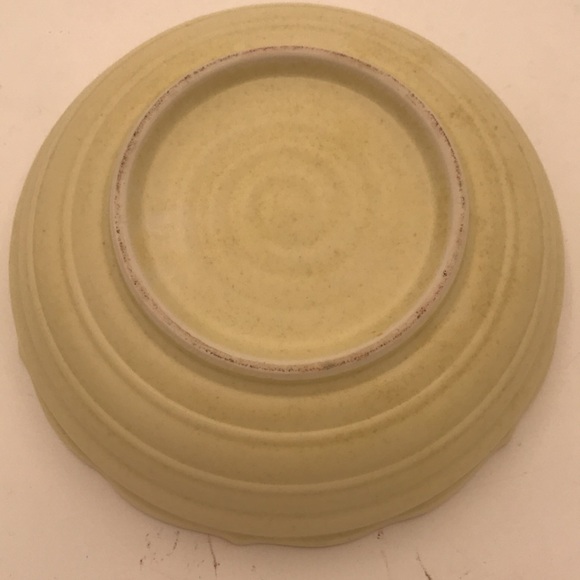 Studio Pottery Stoneware w/ Handpainted Flowers Catchall Dish/Bowl - Picture 2 of 5